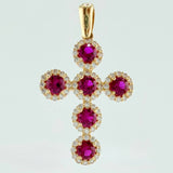 Dije Cruz Tupida 3.65gr / 3.6cm / Oro Amarillo 18K