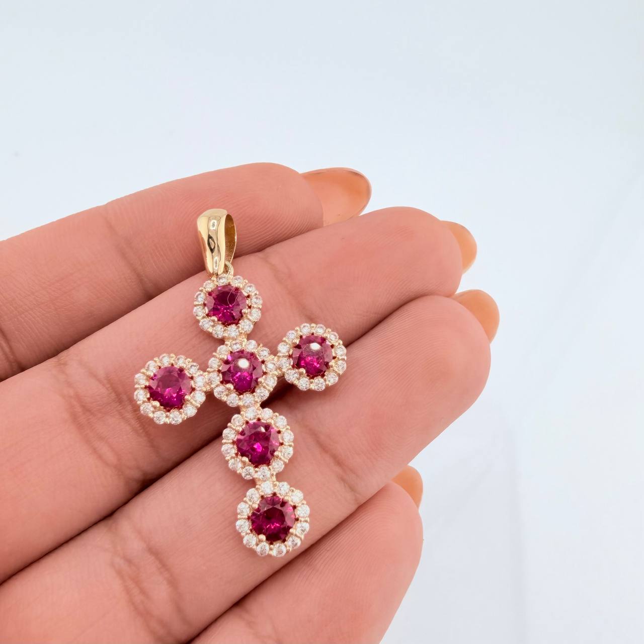 Dije Cruz Tupida 3.65gr / 3.6cm / Oro Amarillo 18K