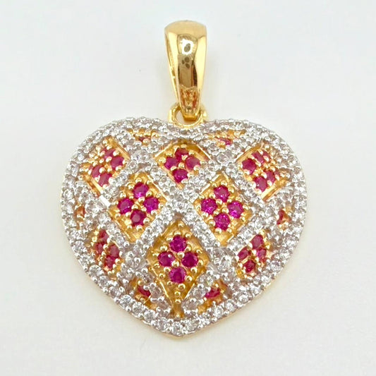 Dije Corazon Tupido 4.75gr / 2.7cm / Oro Amarillo 18K