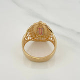 Anillo Virgen Guadalupe 5.5gr / T9 1/2 / Oro Amarillo 18K $