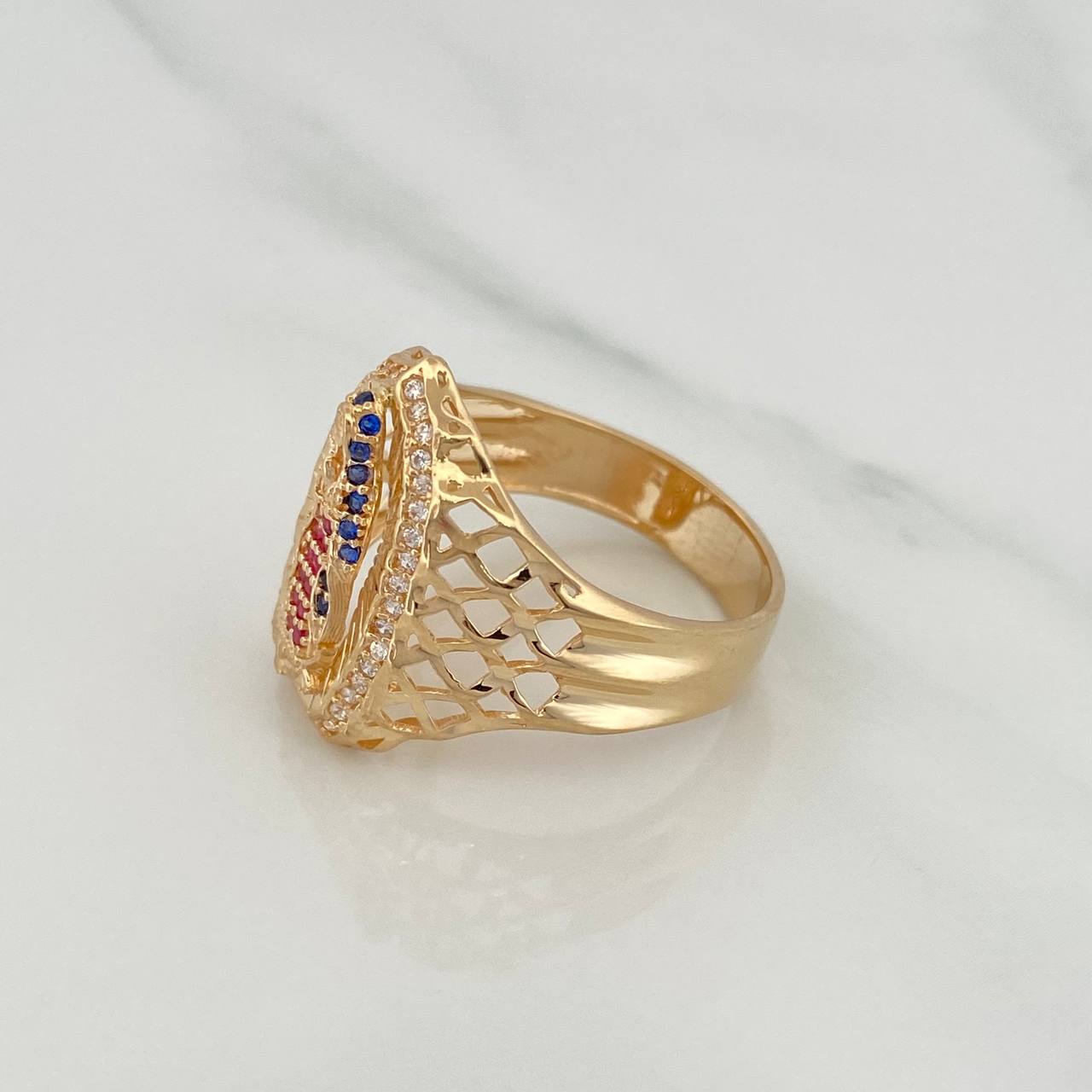 Anillo Virgen Guadalupe 5.5gr / T9 1/2 / Oro Amarillo 18K $