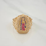 Anillo Virgen Guadalupe 5.5gr / T9 1/2 / Oro Amarillo 18K $