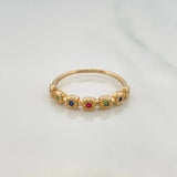 Anillo Churumbela Cuadros 1.75gr / T7 1/2 / Oro Amarillo 18K %