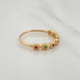 Anillo Churumbela Cuadros 1.75gr / T7 1/2 / Oro Amarillo 18K %