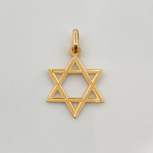 Dije Estrella de David 1.25gr / 2.8cm / Oro Amarillo 18K %