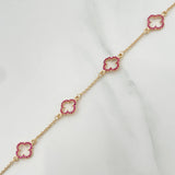 Pulso Trebol Aro Seguido 3.6gr / 19.5cm / 1mm Oro Amarillo Nac.Esp. 18K $