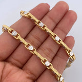 Cadena Clik Tornillos 19gr / 61cm / Dos Oros Amarillo Blanco +4 18K $
