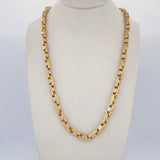 Cadena Clik Tornillos 19gr / 61cm / Dos Oros Amarillo Blanco +4 18K $