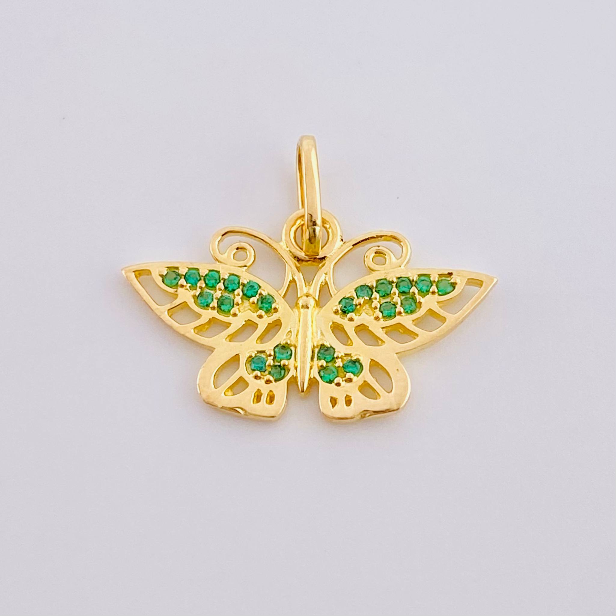 Dije Mariposa Monarca 1.35 g / 1.6 cm Oro Amarillo 18K