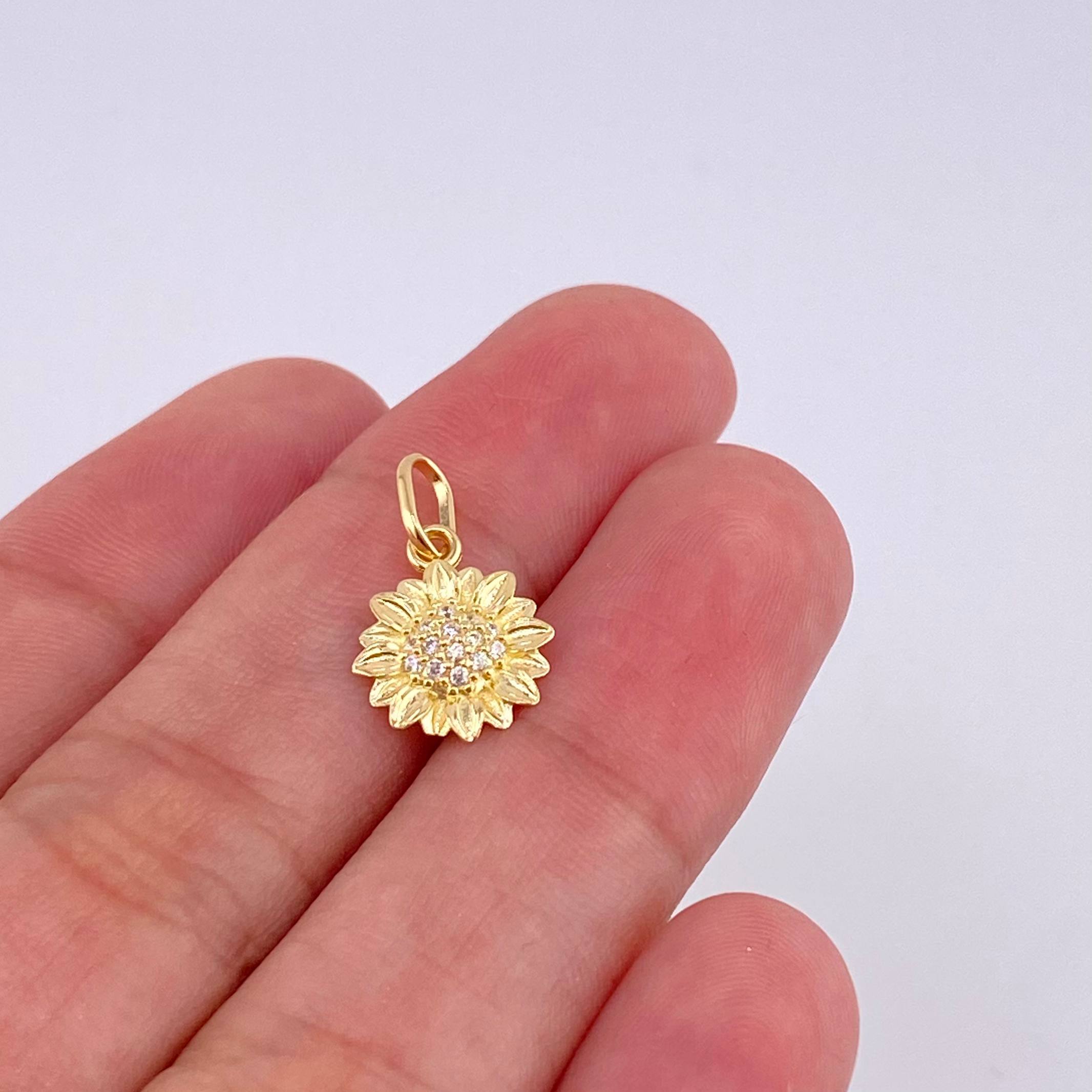 Dije Girasol 0.95 g / 1.7 cm Oro Amarillo 18K