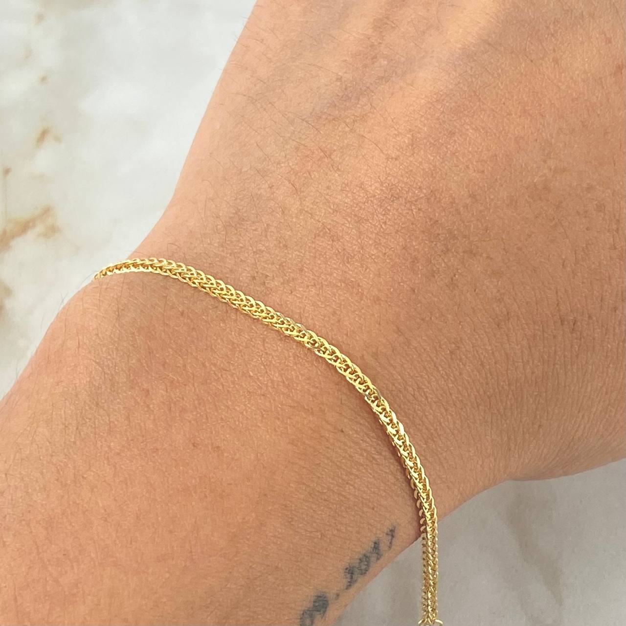 Pulso Franco 2.3gr / 18,5cm / Oro Amarillo +4 18K ©