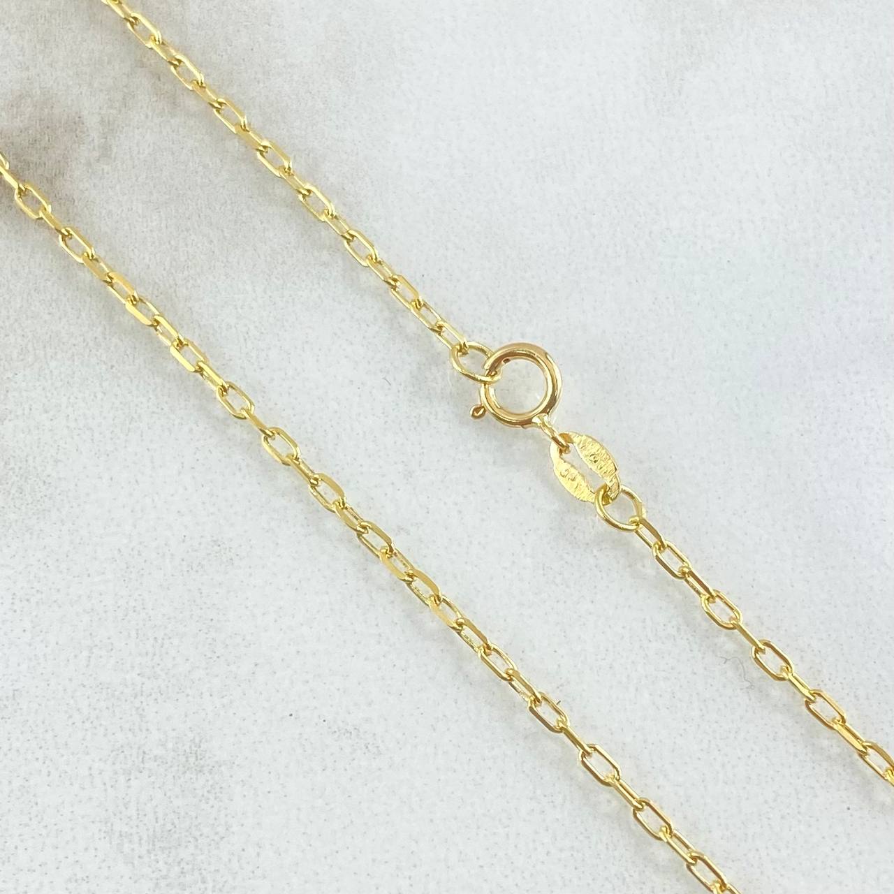 Cadena Cajón 3.1gr / 60cm / 1.5mm Oro Amarillo +3 18K