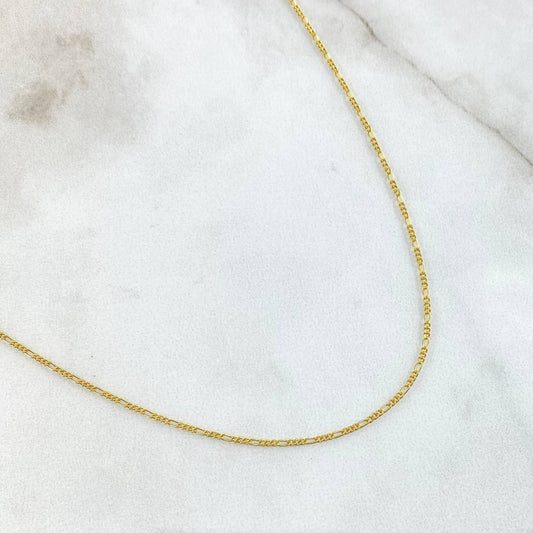 Cadena Figaro 2.2gr / 60cm / 1.1mm Oro Amarillo +1 18K *