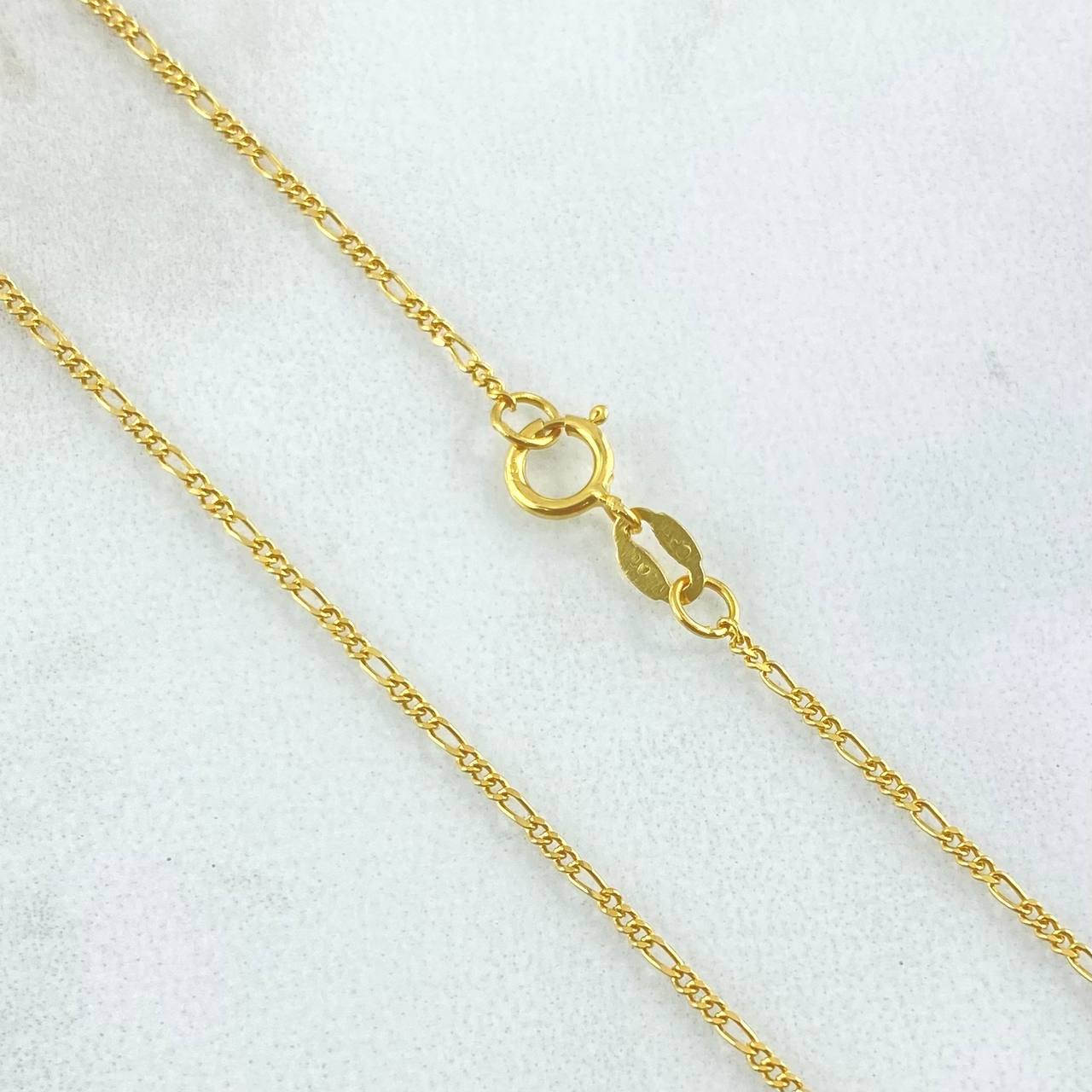 Cadena Figaro 2.25gr / 60cm / Oro Amarillo +1 18K ©