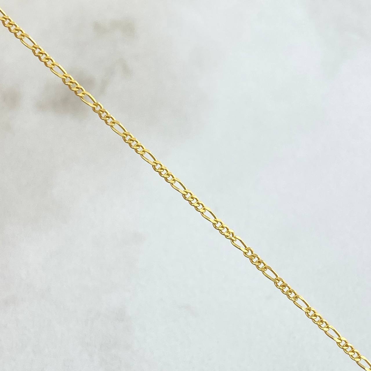 Cadena Figaro 2.2gr / 60cm / 1.1mm Oro Amarillo +1 18K *
