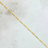Cadena Figaro 2.2gr / 60cm / 1.1mm Oro Amarillo +1 18K *