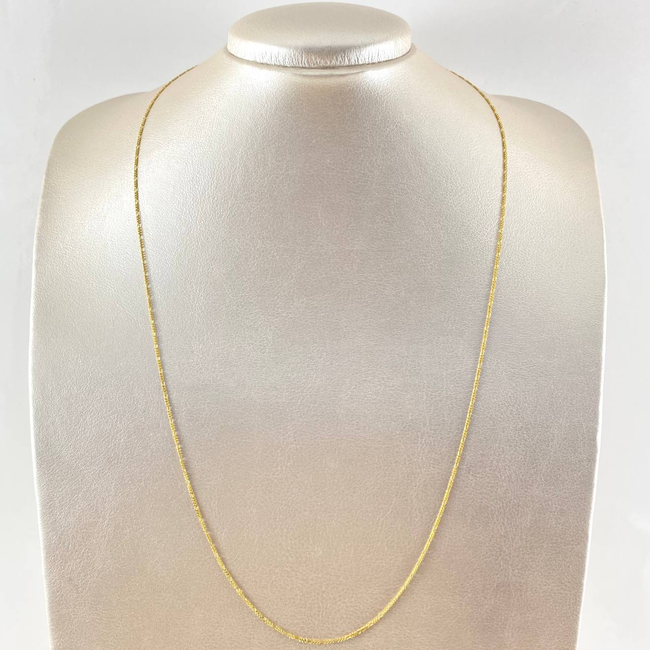 Cadena Figaro 2.2gr / 60cm / 1.1mm Oro Amarillo +1 18K *