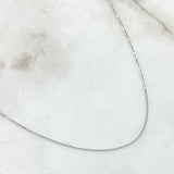 Cadena Veneciana 0.9gr / 45cm / Oro Blanco +3 18K ©