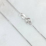 Cadena Veneciana 0.85gr / 45cm / Oro Blanco +3 18K ©