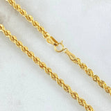 Cadena Lazo 3.5gr / 40cm / 2.6mm Oro Amarillo +3 18K