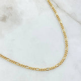 Cadena Figaro 7.5gr / 70cm / 3.3mm Oro Amarillo +1 18K *