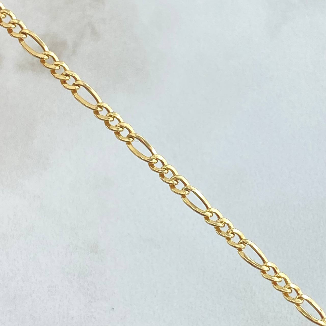 Cadena Figaro 7.45gr / 70cm / 3mm Oro Amarillo +1 18K