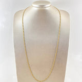 Cadena Figaro 3.7gr / 70cm / Oro Amarillo +1 18K