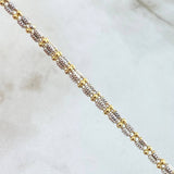 Cadena Ice 22.2gr / 60cm-Dos Oro Amarillo Blanco +4 18K *