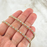 Cadena Ice 22.2gr / 60cm-Dos Oro Amarillo Blanco +4 18K *
