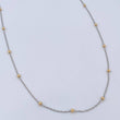 Cadena Aro Seguido Bolas 1.15gr / 45cm / Dos Oros Amarillo Blanco +3 18K &