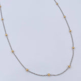 Cadena Aro Seguido Bolas 1.15gr / 45cm / Dos Oros Amarillo Blanco +3 18K &