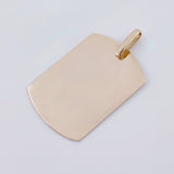 Dije Placa Rectangular Ovalada 1.55gr / 3cm / 25x19mm Oro Blanco 18K *