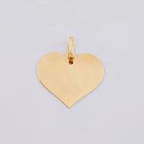 Dije Placa Corazón 1.1gr / 2.4cm / Oro Amarillo 18K *