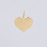 Dije Placa Corazón 1gr / 2.3cm / Oro Amarillo 18K *