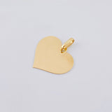 Dije Placa Corazon 1.1g / 2.2cm Oro Amarillo 18K