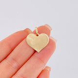 Dije Placa Corazón 1gr / 2.3cm / Oro Amarillo 18K *