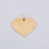 Dije Placa Corazón 1.6gr / 2.7cm / Oro Amarillo 18K *