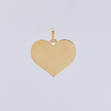 Dije Placa Corazón 1.6gr / 2.7cm / Oro Amarillo 18K *