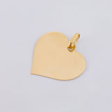 Dije Placa Corazón 1.6gr / 2.7cm / Oro Amarillo 18K *