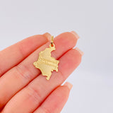 Dije Mapa Colombia 1.2 g / 3.5 cm Oro Amarillo 18K