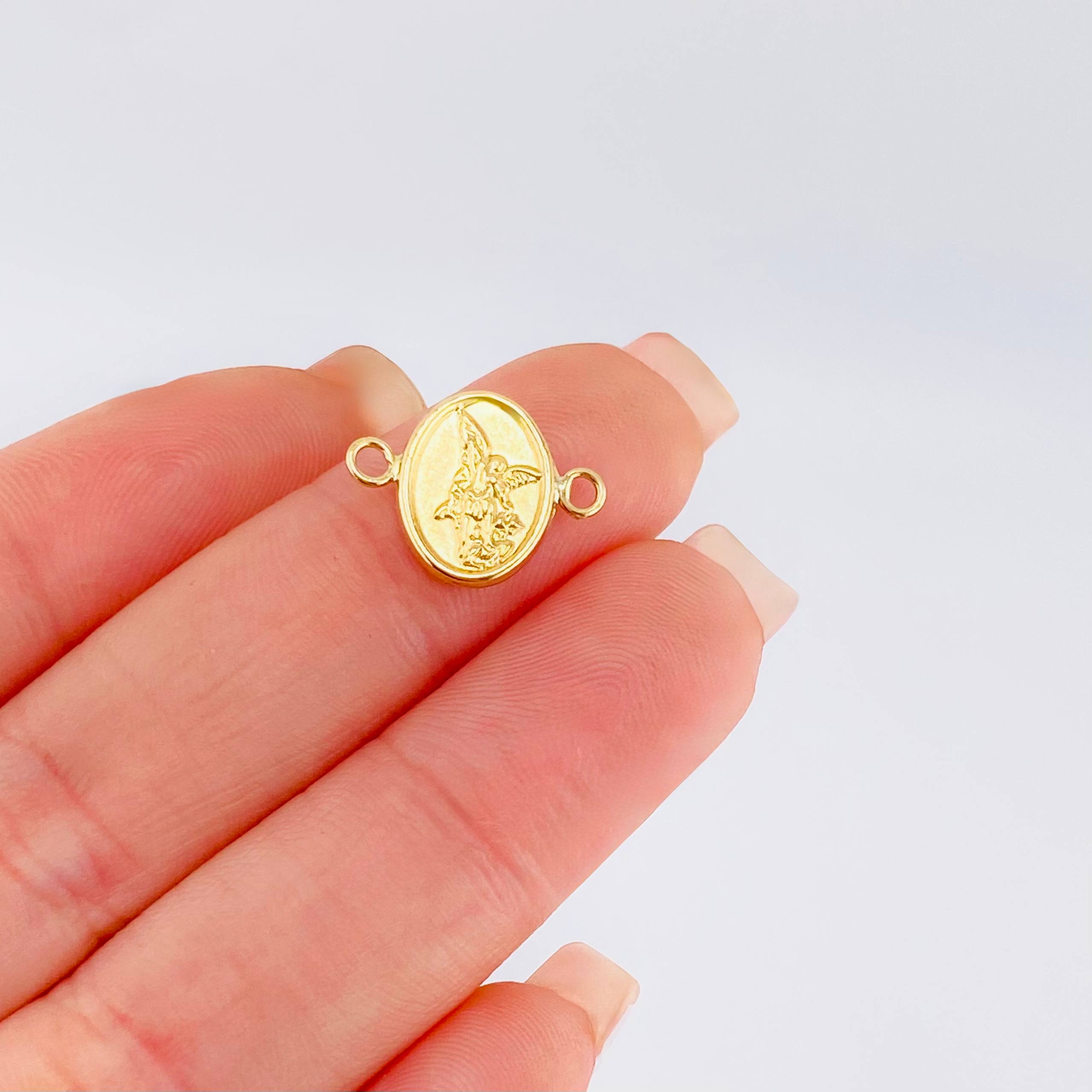 Herraje San Miguel Arcangel 0.5gr / 1.2cm-Oro Amarillo 18K