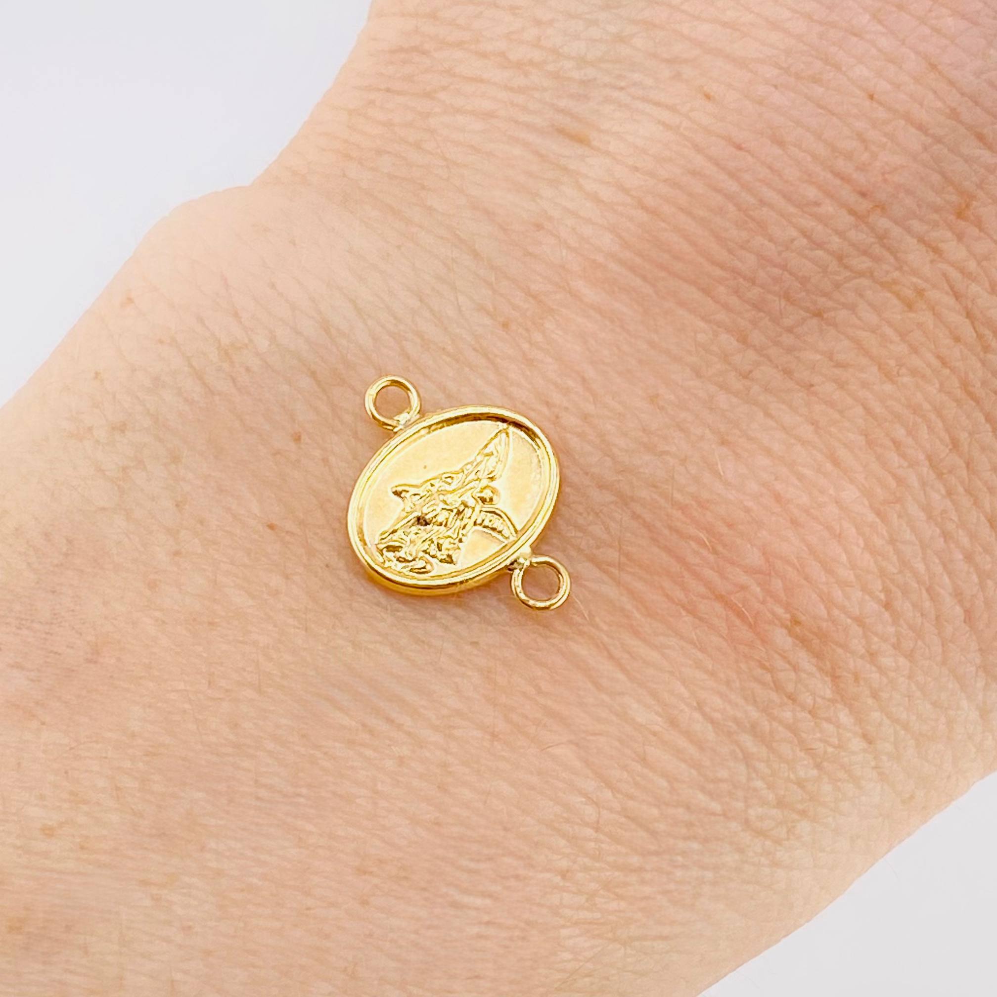 Herraje San Miguel Arcangel 0.45gr / 1.2cm / Oro Amarillo 18K *