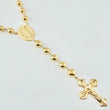 Rosario Virgen Milagrosa Cruz Cristo 21.95gr / 65cm / 7mm-8mm Oro Amarillo 18K