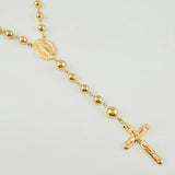 Rosario Milagrosa Cruz Cristo 17.1gr / 65cm / 6mm-7mm Oro Amarillo 18K *