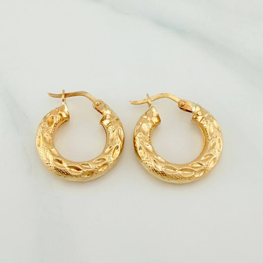 Candongas Flor 2.15 g / 2 cm Oro Amarillo 18K