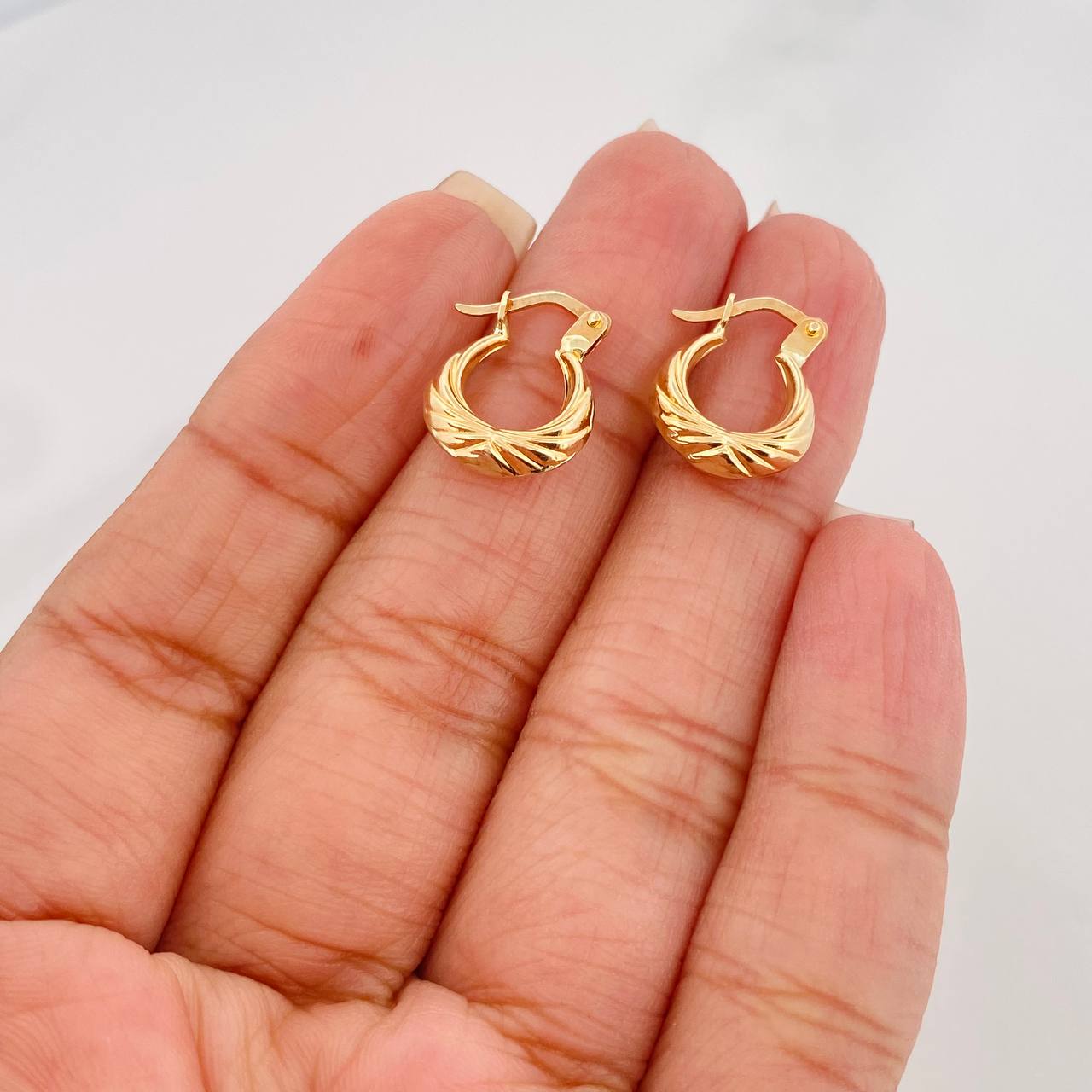 Candongas Mirilla 1.15 g / 1.5 cm Oro Amarillo 18K