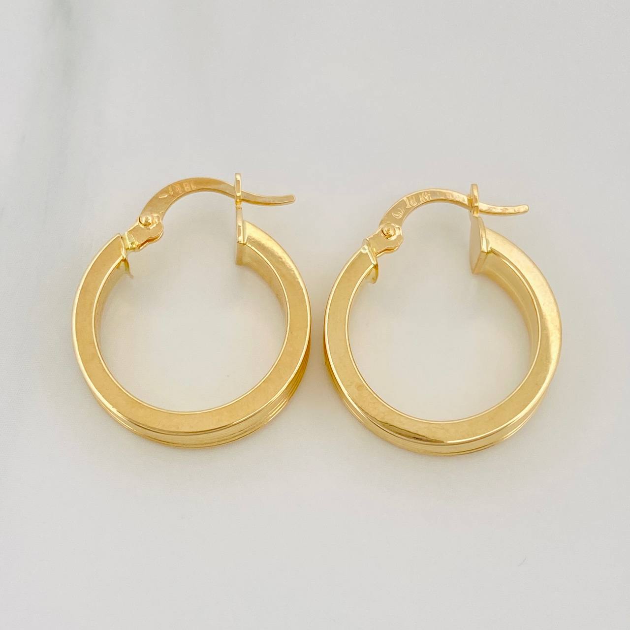 Candongas Fabi Rayadas 2.85 g / 2 cm Oro Amarillo 18K