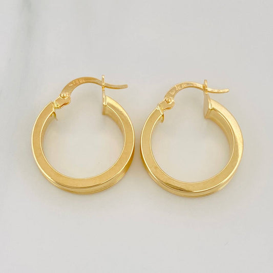 Candongas Fabi Rayadas 2.85 g / 2 cm Oro Amarillo 18K