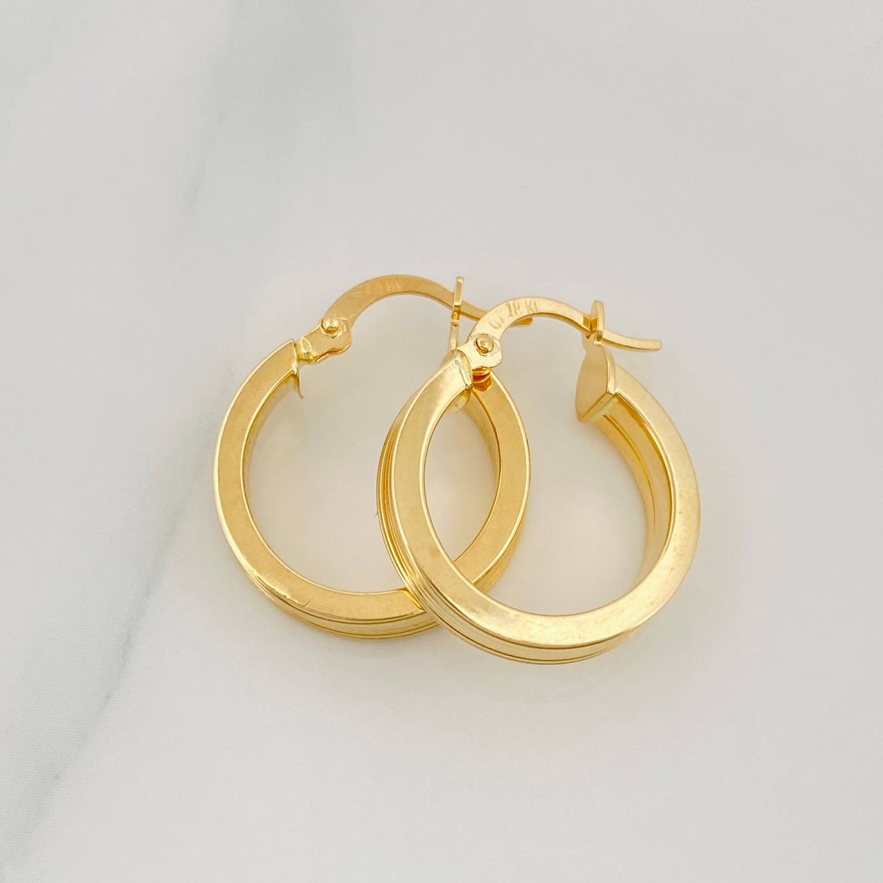 Candongas Fabi Rayadas 2.85 g / 2 cm Oro Amarillo 18K