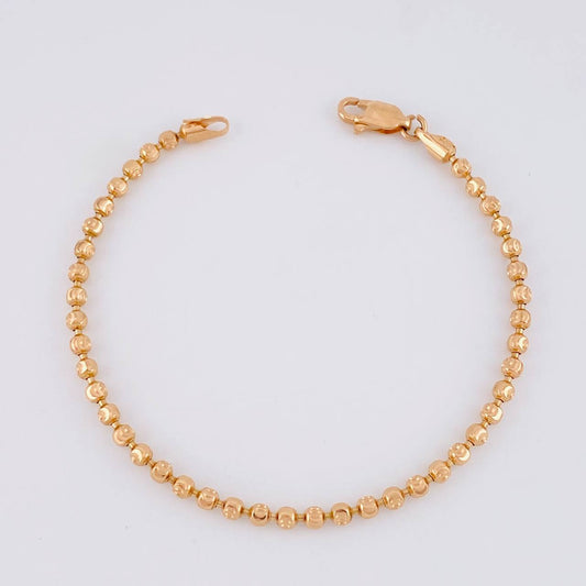 Pulso Militar Media Luna Diamantada 5.8g / 18cm / 2.9mm Oro Rosa 18K